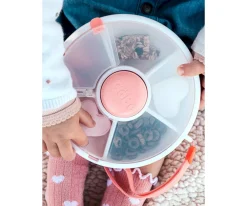 Online Caja Almuerzo Snack Spinner Flip, Correa de Mano y Hoja de Pegatinas Coral Pink Fiambreras Infantiles|Cajas De Almuerzo