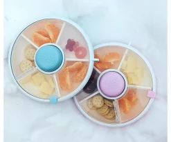 Cajas De Almuerzo^GöBe Caja Almuerzo Snack Spinner Flip, Correa de Mano y Hoja de Pegatinas Taro Purple