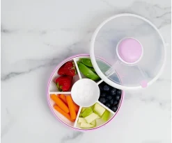 Cajas De Almuerzo^GöBe Caja Almuerzo Snack Spinner Flip, Correa de Mano y Hoja de Pegatinas Taro Purple