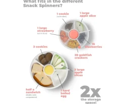 Cajas De Almuerzo^GöBe Caja Almuerzo Snack Spinner Flip, Correa de Mano y Hoja de Pegatinas Taro Purple