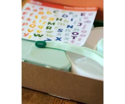Outlet Caja Almuerzo Snack Spinner Flip, Correa de Mano y Hoja de Pegatinas Mint Green Fiambreras Infantiles|Cajas De Almuerzo