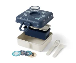 Cajas De Almuerzo^Monbento Caja Almuerzo Snacky Azul Wolf