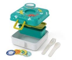 Outlet Caja Almuerzo Snacky Azul Dino Cajas De Almuerzo|Fiambreras Infantiles