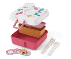Sale Caja Almuerzo Snacky Rosa Birds Fiambreras Infantiles|Cajas De Almuerzo