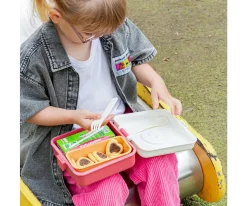 Sale Caja Almuerzo Snacky Rosa Birds Fiambreras Infantiles|Cajas De Almuerzo