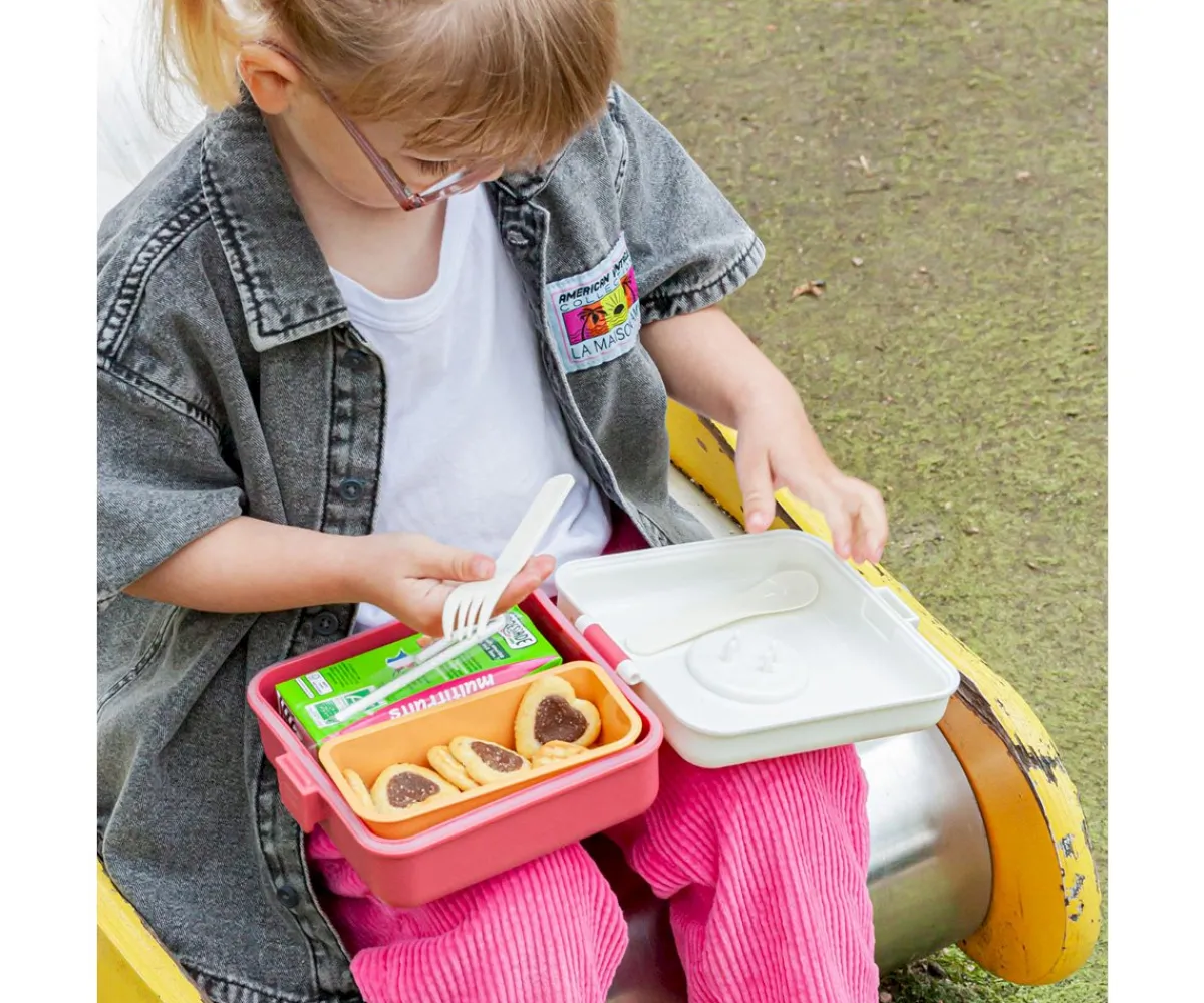 Sale Caja Almuerzo Snacky Rosa Birds Fiambreras Infantiles|Cajas De Almuerzo