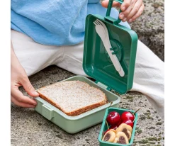 Sale Caja Almuerzo Snacky Verde Forest Fiambreras Infantiles|Cajas De Almuerzo