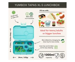 Cajas De Almuerzo^Yumbox Caja Almuerzo Tapas Green Bandeja Jungla Tray 5 Compartimentos