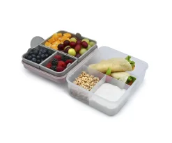Clearance Caja Bento 2 Niveles Pink Purple Grey Cajas De Almuerzo|Fiambreras Infantiles