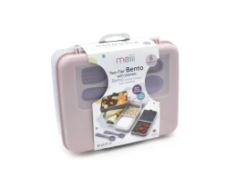Clearance Caja Bento 2 Niveles Pink Purple Grey Cajas De Almuerzo|Fiambreras Infantiles