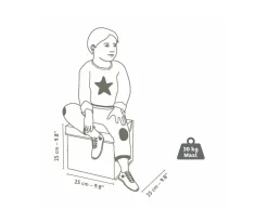 Best Caja de Almacenamiento Con Asiento Estrellas Niños Organizadores De Juguetes|Organizadores