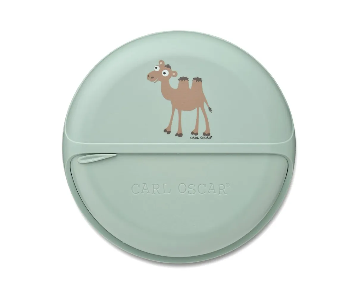 Fiambreras Infantiles^Carl Oscar Caja de Almuerzo BentoDisc Green Camel