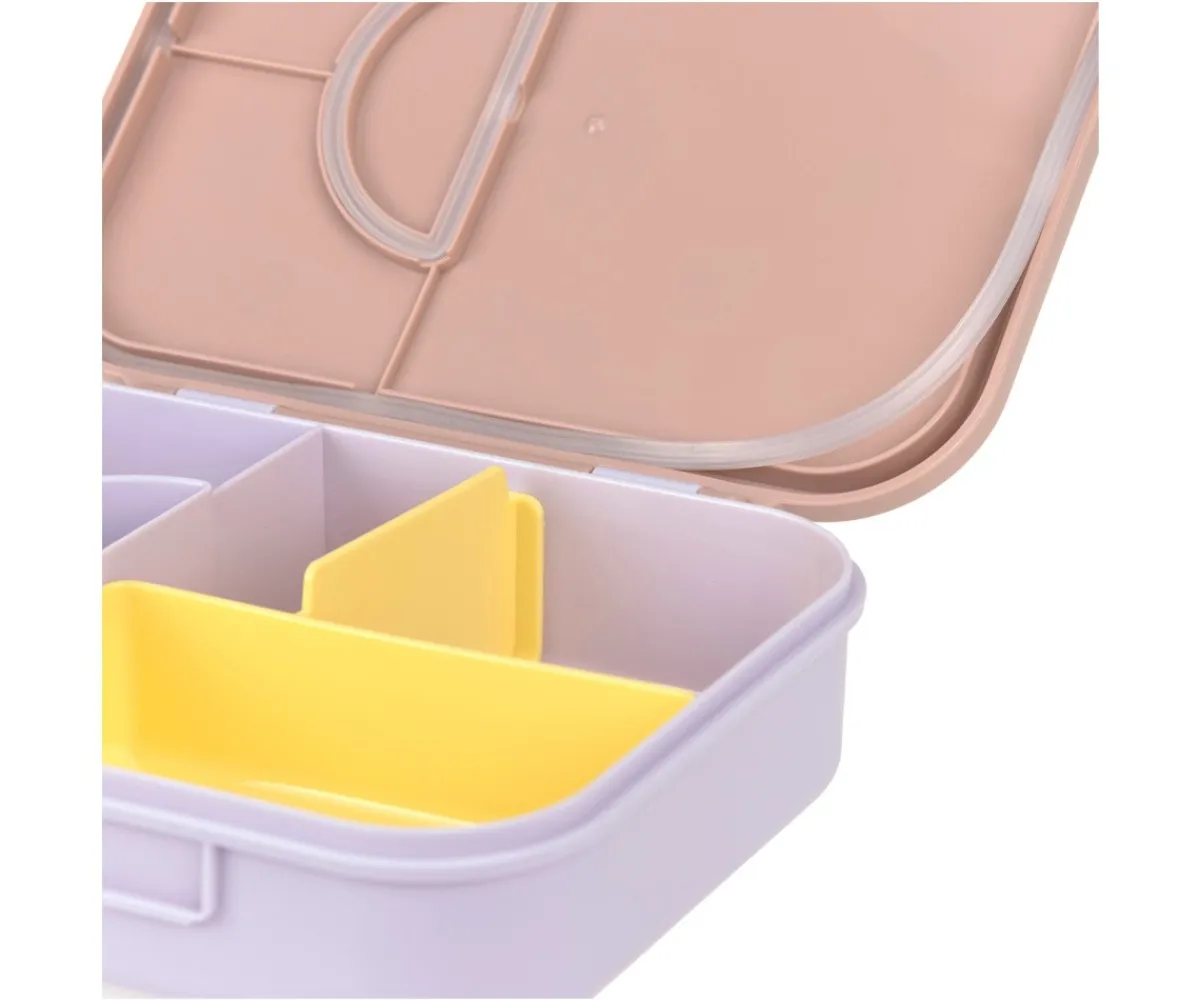 Fiambreras Infantiles^Lassig Caja de Almuerzo Compartimentos Bento Pattern Party Rose/Lilac