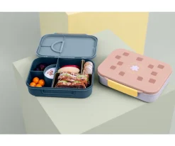 Fiambreras Infantiles^Lassig Caja de Almuerzo Compartimentos Bento Pattern Party Rose/Lilac