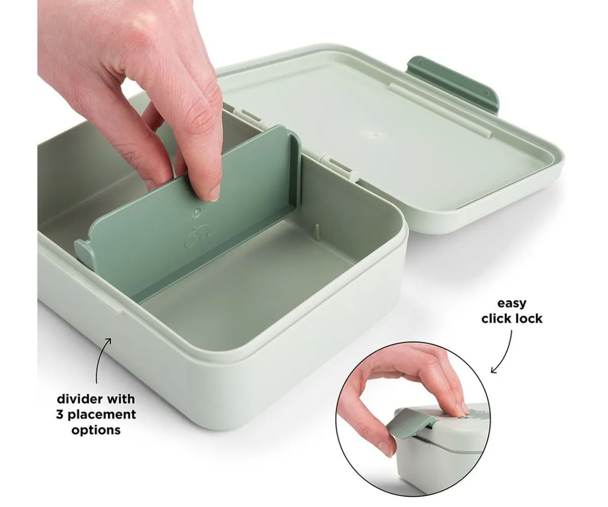 Fiambreras Infantiles^Done by Deer Caja de Almuerzo con Divisor Playground Green