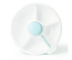 Cajas De Almuerzo^GöBe Caja de Almuerzo Grande Snack Spinner Slide con Hoja Pegatinas Macaron Blue