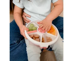 Cajas De Almuerzo^GöBe Caja de Almuerzo Grande Snack Spinner Slide con Hoja Pegatinas Macaron Blue