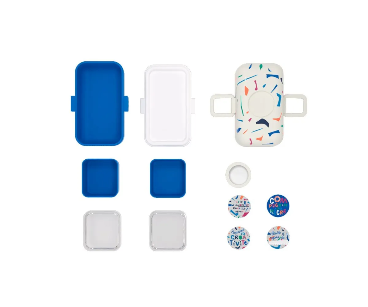 Online Caja de Almuerzo MB Tresor Catimini Blue Terrazo Fiambreras Infantiles|Cajas De Almuerzo