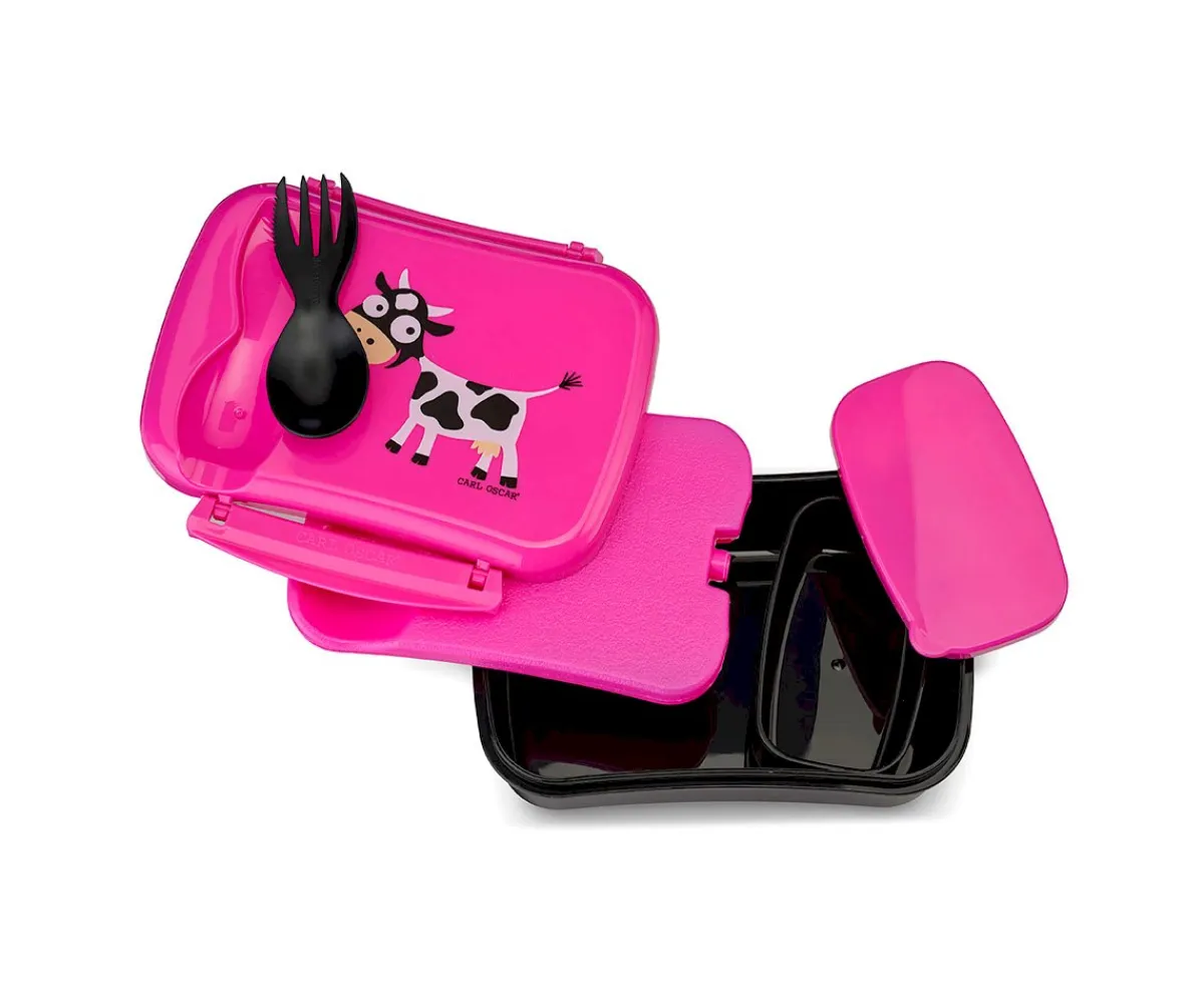 Caja de Almuerzo N'ice Box Kids Vaca Purple Cajas De Almuerzo|Fiambreras Infantiles