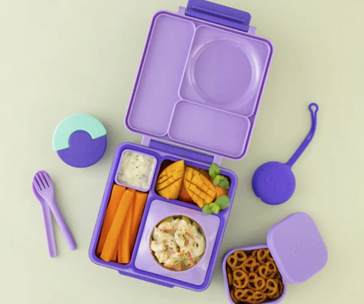 Fiambreras Infantiles^Omie Caja de Almuerzo Snack Violeta