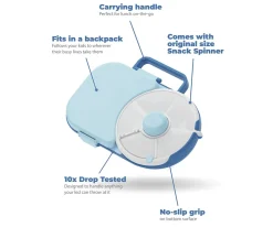 Caja de Almuerzo Spinner 2 in 1 Lunchox Blueberry Blue Cajas De Almuerzo|Fiambreras Infantiles