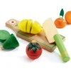 Cocinitas De Juguete^Djeco Caja de Frutas y Verduras para Cortar