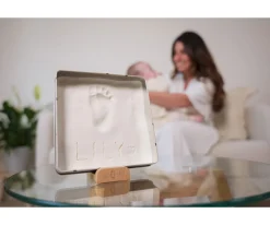 Outlet Caja Huella de Bebé Cuadrada Jolis Coeurs Regalos Para Bebés|Regalos Para Papá