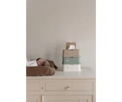 Porta Toallitas^Funkybox Caja Toallitas Crema Pájaro