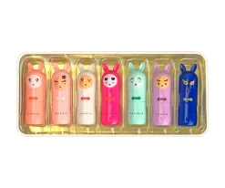 Hot Cajita 7 Bálsamos Labiales Pompón Edición Limitada Navidad Niños Pintura De Uñas, Brillos Y Tattoos|Adornos Y Decoración Navidad