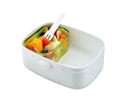 Outlet Cajita para Fruta Campus Blanco Cajas De Almuerzo|Fiambreras Infantiles