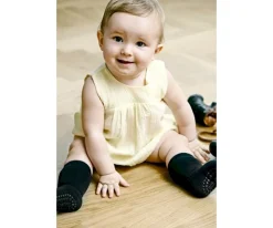 Online Calcetines Suela Antideslizante Algodón Negro Calcetines Suela Bebé|Gateo