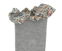 Gateo^GoBabyGo Calcetines Suela Antideslizante Bambú Liberty Grey Melange