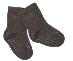 Sale Calcetines Suela Antideslizante Terry Algodón Orgánico Chocolate Calcetines Suela Bebé|Gateo