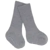 Outlet Calcetines Suela Antideslizante Lana Merino Grey Melange Gateo|Calcetines Suela Bebé
