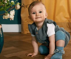 Gateo^GoBabyGo Calcetines Suela Antideslizante Bambú Liberty Off White