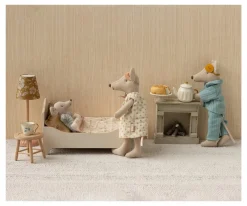 Casa De Muñecas De Madera^Maileg Cama Ratón Off White