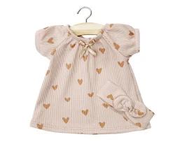Accesorios Para Muñecas^Minikane Camisón Sabrina Algodón y Diadema Punto Canalé Corazones para Muñeco Gordis