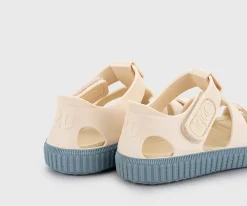 Calzado Infantil^Igor Cangrejeras Infantil Nico Marfil Océano