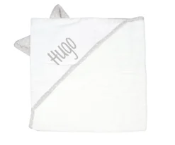 Toallas^Cristina de Jos'h Capa de Baño Orejitas Classic Star Gris Personalizable