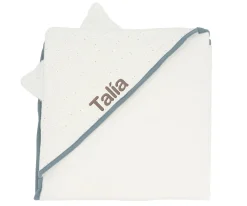 Capa De Baño Bebé^Cristina de Jos'h Capa de Baño Rainbow Dots Azul Personalizable