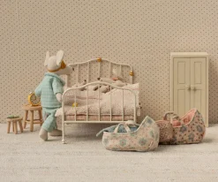 Casa De Muñecas De Madera^Maileg Capazo Ratón Bebé Azul