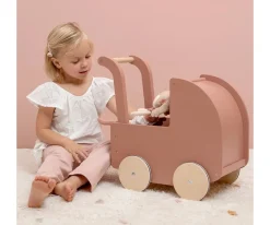 Best Carrito de Madera con Muñeca Blandita Niños Carritos Muñecas|Peluches