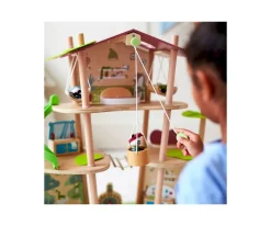 Hot Casa de Bambú de los Osos Pandas Niños Casa De Muñecas De Madera|Juguetes Niños 3 Años