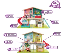 Outlet Casa Tobogán y Música Rock Sonidos Niños Casa De Muñecas De Madera|Juguetes Niños 3 Años