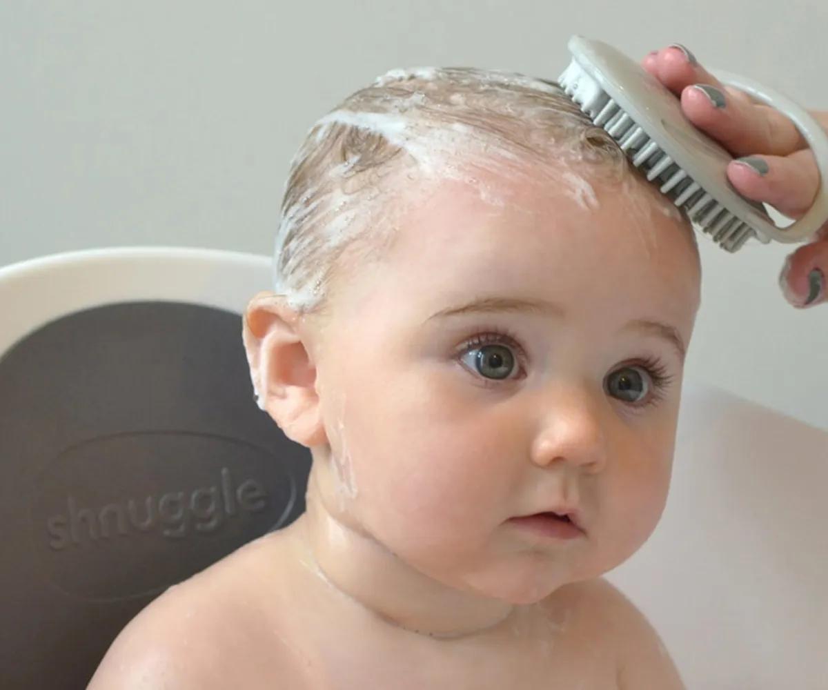 Aseo Bebé Y Niños^Shnuggle Bath Cepillo Gris Costra Láctea