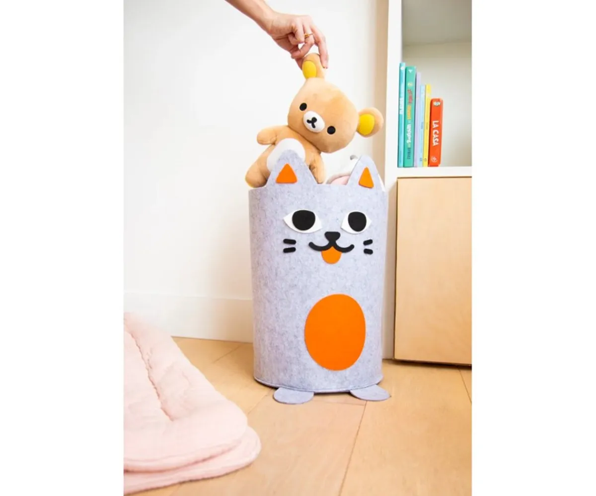 Organizadores De Juguetes^Omy Cesta Almacenamiento Kitty