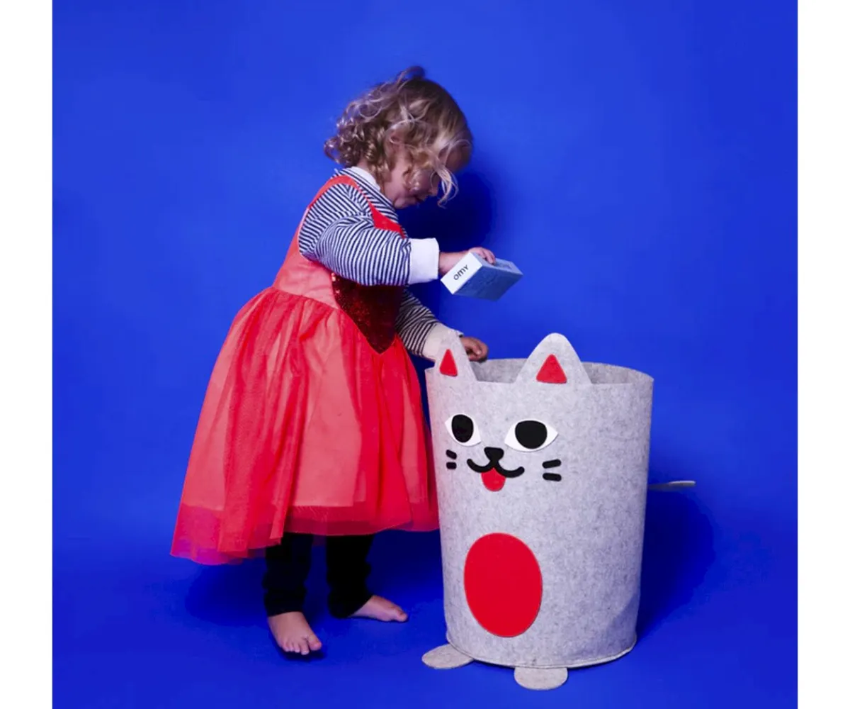 Organizadores De Juguetes^Omy Cesta Almacenamiento Kitty