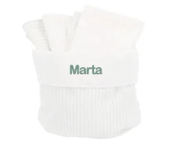 Organizadores De Baño^Cristina de Jos'h Cesta con Secababitas Dorset Verde Personalizable