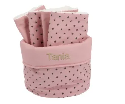 Organizadores De Baño^Cristina de Jos'h Cesta con Secababitas Mini Star Pink Personalizable