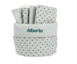 Organizadores De Baño^Cristina de Jos'h Cesta con Secababitas Mini Star Grey Personalizable